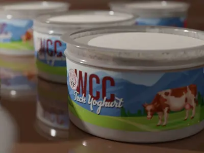 Premium Yogurt 3D Model and Animated Simulation 3D model