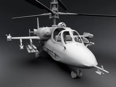 Kamov Ka 52 Scale model 3D print model