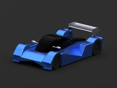 Racing car for CFD training Free 3D model