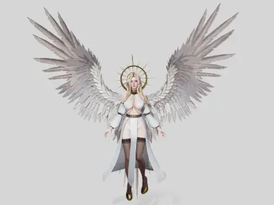 Angelica - Game Ready Low-poly 3D model