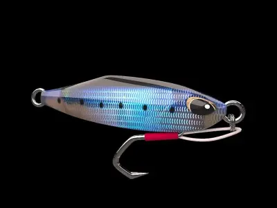 metal Jig  3D model Fishing Lure Low-poly 3D model 2 Low-poly 3D model