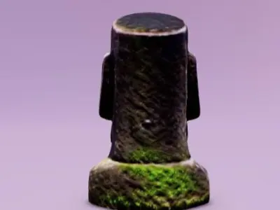 Easter island statue 3D model