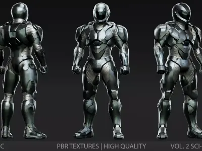 SciFi Soldier Character Low-poly 3D model purchase