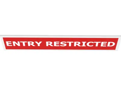 Entry Restricted Sign Low-poly 3D model