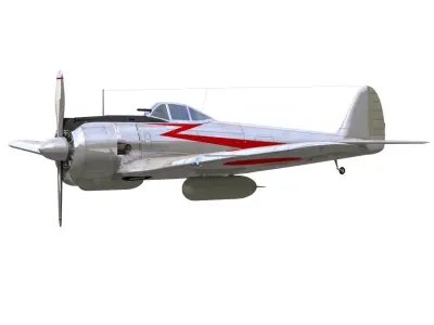 Ki43 Hayabusa type1 oscar 3D model