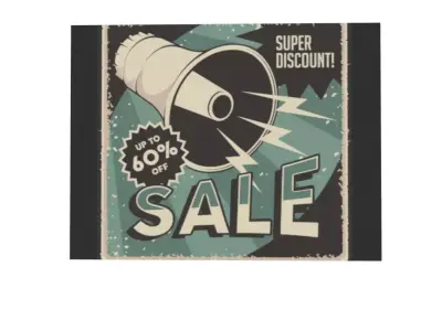 Sale sign Free low-poly 3D model