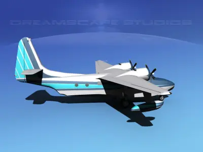 Grumman G-73 Mallard V08 3D model