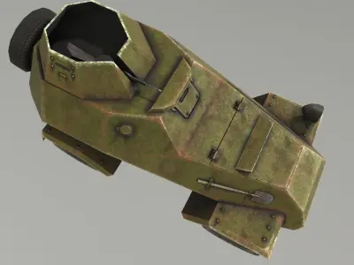 Armored car BA-64 Low-poly 3D model