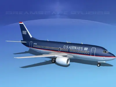 Boeing 737-300 US Air 3D model