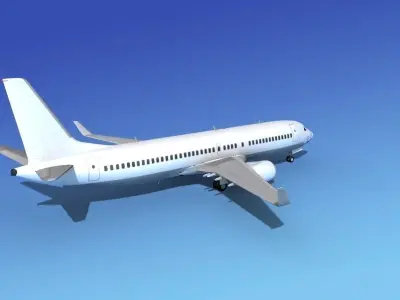 Boeing 737-800ER Unmarked 3 3D model