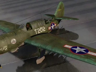 Curtiss SB2C-4 Helldiver or A-25 Shrike 3D model