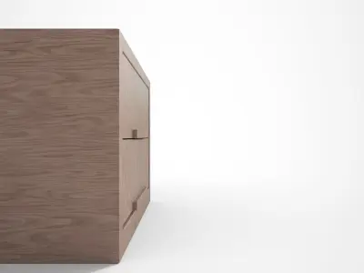 Bedside Table Wood Free 3D model purchase