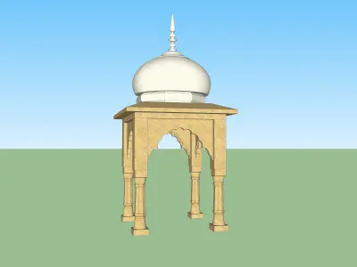 indian jodhpuri stone chatri Low-poly 3D model