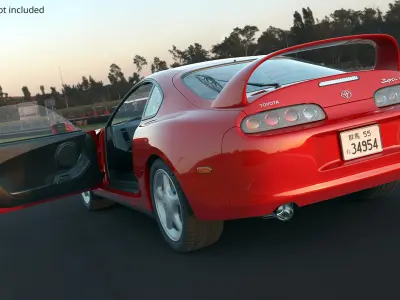 Toyota Supra Mk4 Turbo Coupe Red 3D model