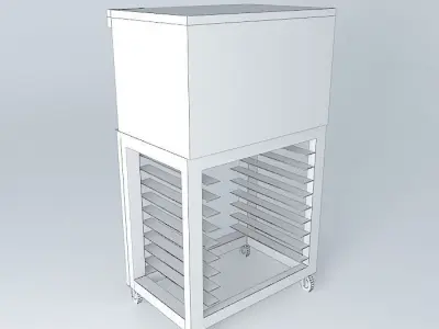 Kit-227stainless steel countertop and oven for Alex Marques Free 3D model
