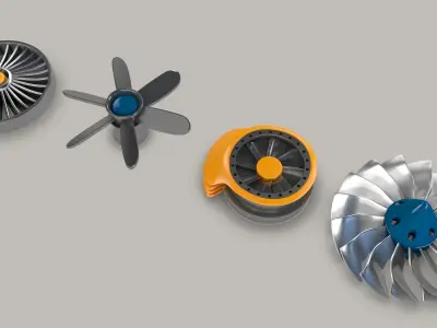 Propeller Collection set of propellers 3D model