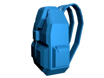 Low Poly Sport Gym Bag Game Ready 3D Model Low-poly 3D model