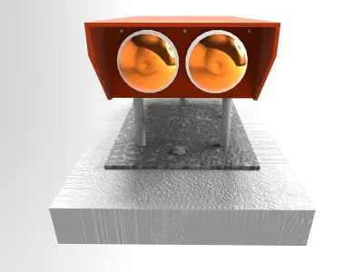 Precision Approach Path Indicator Lighting Free 3D model