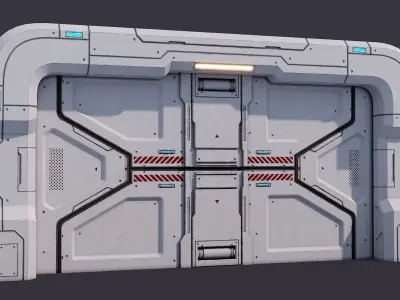 Sci-Fi Kit Free 06 Door Free 3D model