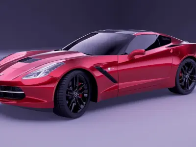 Chevrolet Corvette Stingray C7 3D model blender Free 3D model
