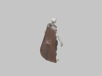 Sci fi robot Skeleton Rigged Animated Low-poly 3D model