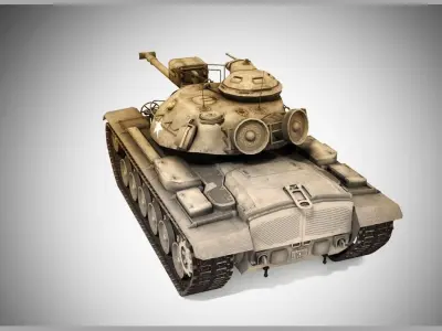MBT M48A3 Patton Low-poly 3D model
