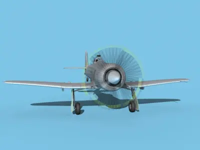 Hawker Sea Fury MKII Bare Metal 3D model