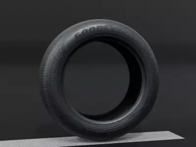 Good Year Lowpoly Tire 03 Low-poly 3D model