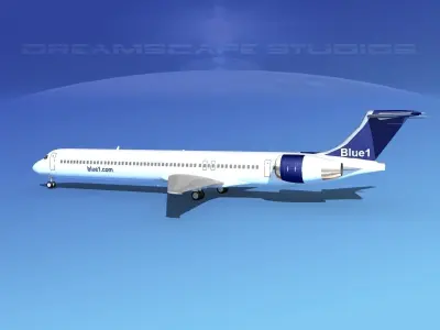 McDonnell Douglas MD-90 Blue 1 3D model