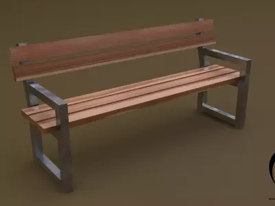 Bench 27 Free low-poly 3D model