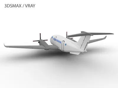 KING AIR 350 Low-poly 3D model