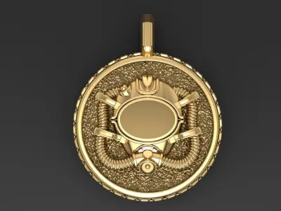Diver pendant 3D print model