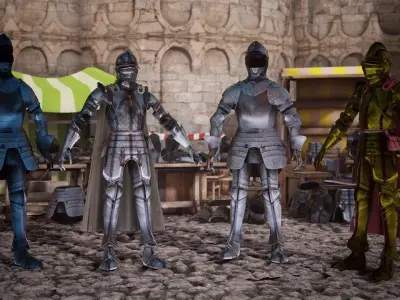 Medieval Armor  70 Assets Low-poly 3D model