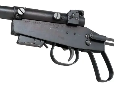 PBR M4 Survival Rifle Low-poly 3D model