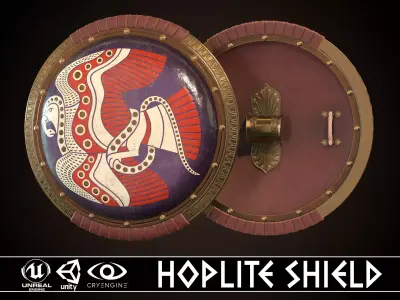 Hoplite Shield Bird Low-poly 3D model