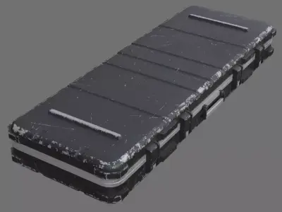 Military Case 2B Low-poly 3D model