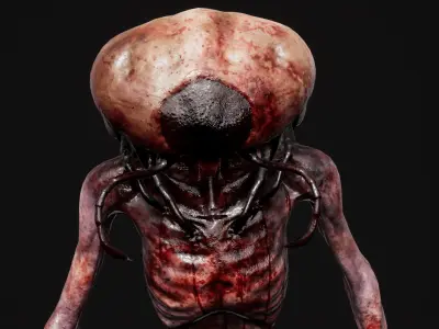 Mutant Tick - Horror Insects Collection Low-poly 3D model