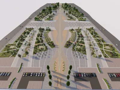 park-public park-Private Park Landscape Urban 3D model