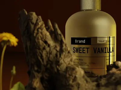 Realistic Perfume Bottle 3D Model Sweet Vanilla 3D model