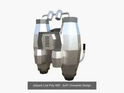 10 Jetpack Low Poly Collection Metal - SciFi Character Design 