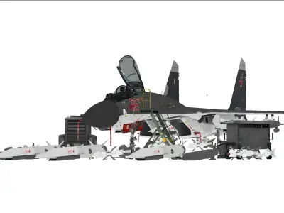 Sukhoi Su-27 Flanker 3d model 3D model