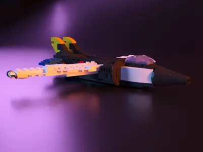 Lego technic plane jet Thunder Wings stl 3D print model