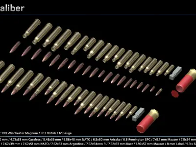 Ammo Collection Low-poly 3D model