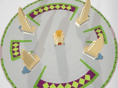 Democracy Monument Model Low-poly 3D model