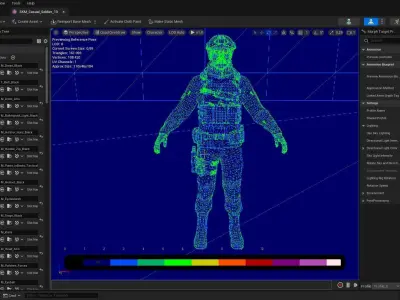 Casual Soldier 19 Low-poly 3D model