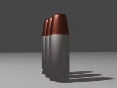 40 cal bullet Free low-poly 3D model