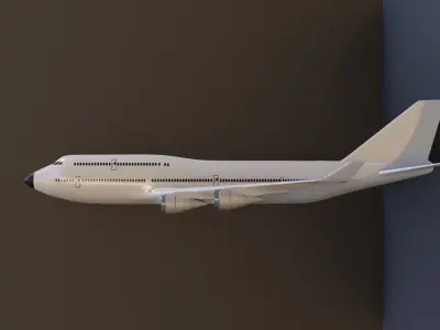 Boeing 747-400 Low-poly 3D model