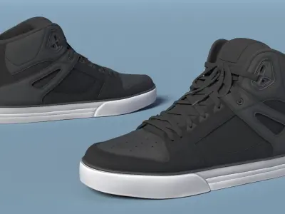 Minimalist Sport Shoes Black 3D model