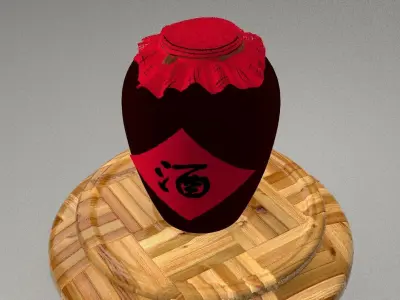 Chinese wine jar 3D model