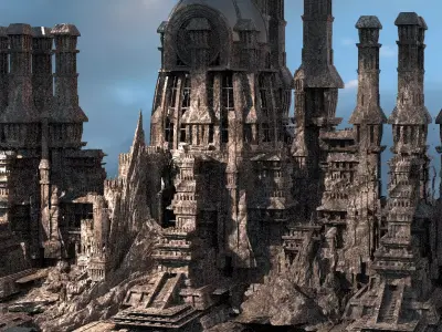 Philistine Empire City Cliffs 3D model